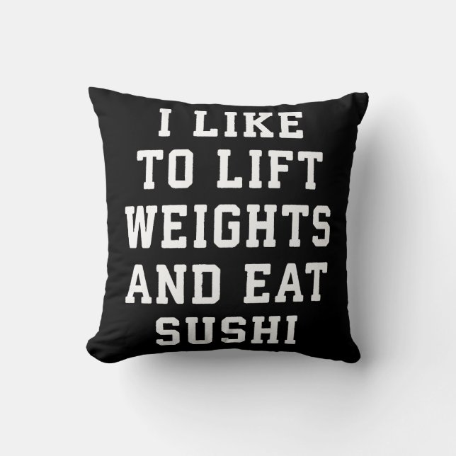 Coussin Poids de levage et de manger du sushi - Carbes amu (Recto)