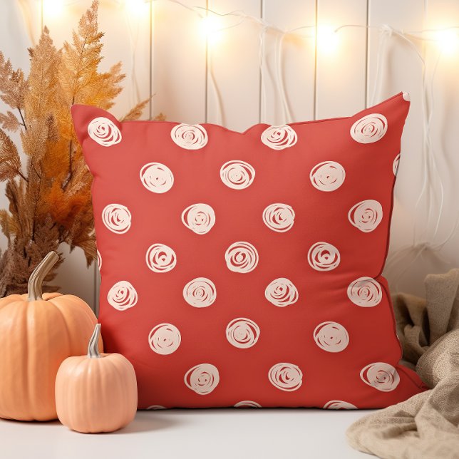 Coussin Poignée à la main Crème Polka point (Créateur téléchargé)