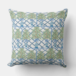 Coussin Poignée peinte à la main Orange Tree Topiary Ginge