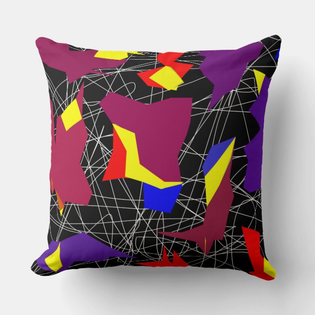 Coussin Poignets Abstraits et différentes formes et couleu (Recto)