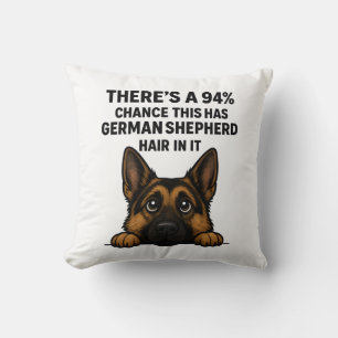 Coussin Poils de Berger Allemand Partout Humour de Proprié