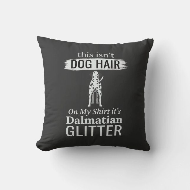 Coussin Poils de chien Dalmatien Paillettes Drôle d'animal (Recto)