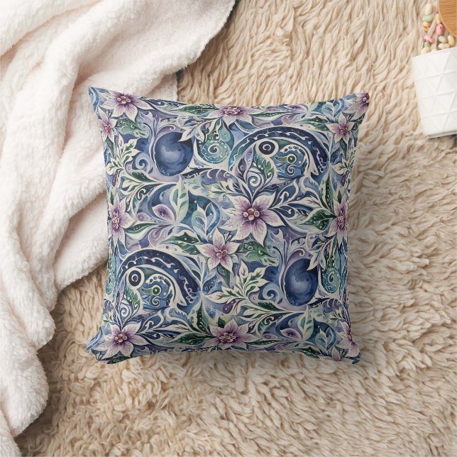 Coussin Poinsettia Abstrait Hiver Sauvage (Couverture)