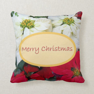 Coussin Poinsettia de Joyeux Noël