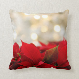Coussin Poinsettia de Noël