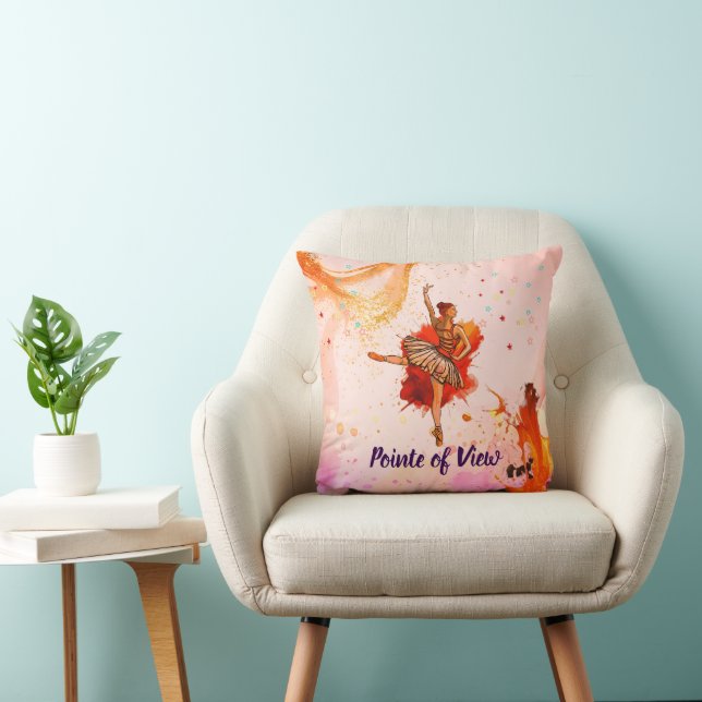 Coussin Point de vue | Elégant Ballerina Art (Chaise)