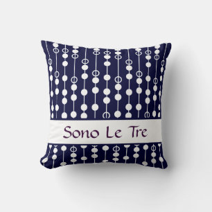 Coussin Point linéaire #1 @ SonoLeTre avec monogramme