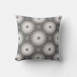 Coussin Point Motif gris argenté