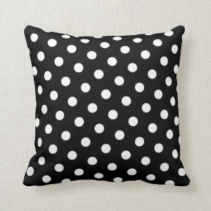 Coussin Point Polka blanc