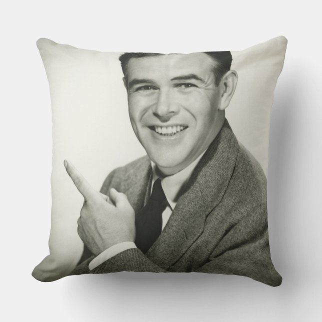 Coussin Pointage d'homme d'affaires (Recto)