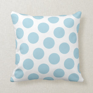 Coussin Pointe bleu clair blanc