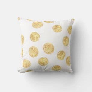 Coussin Pointe Polka Dorée Tirée