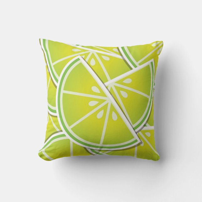 Coussin Pointes de chaux funky (Recto)