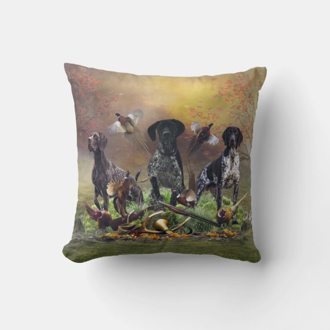 Coussin Pointeur à poils courts allemand (Recto)