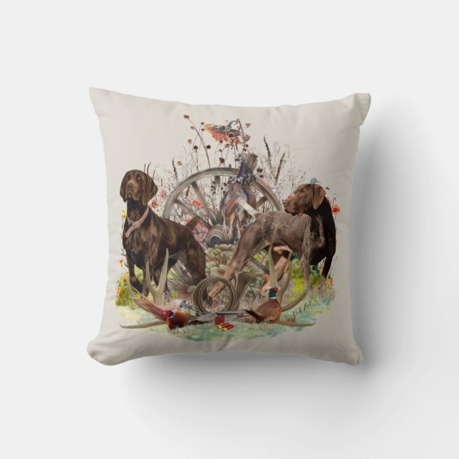 Coussin Pointeur à poils courts allemand (Recto)