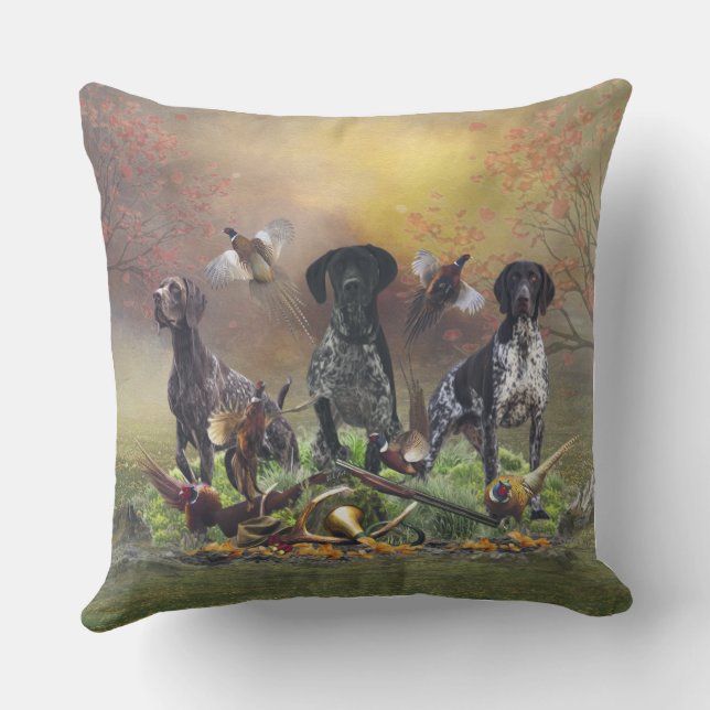 Coussin Pointeur à poils courts allemand (Verso)
