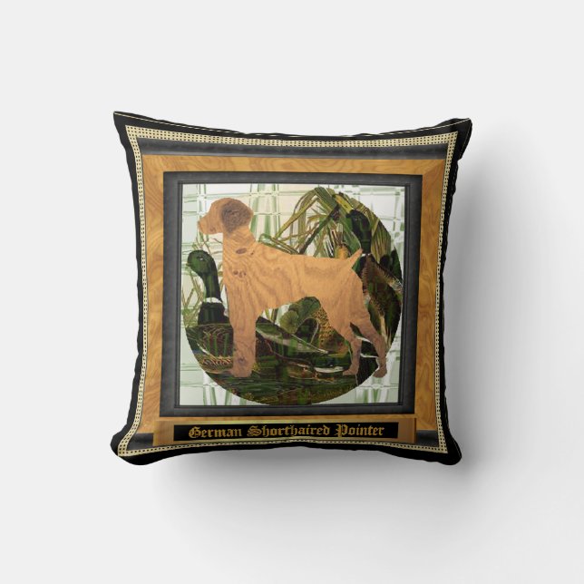 Coussin Pointeur allemand court sport (Recto)