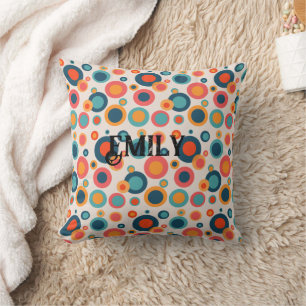 Coussin Points Abstraits colorés