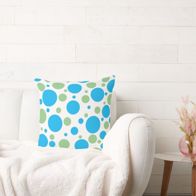 Coussin Points bleu-vert (Canapé)