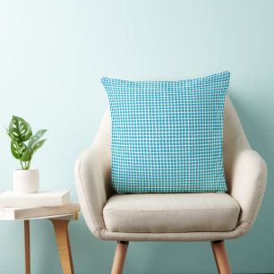 Coussin Points bleus sur Motif blanc