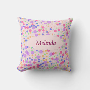 Coussin Points colorés sur l'oreiller à lancer personnalis