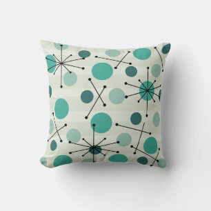 Coussin Points De L'Âge Atomique Et Starbursts Aquamarine