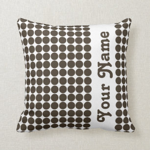 Coussin Points de safari de kola avec le texte fait sur