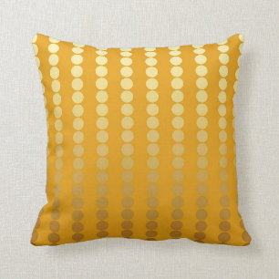 Coussin Points de satin - or et moutarde