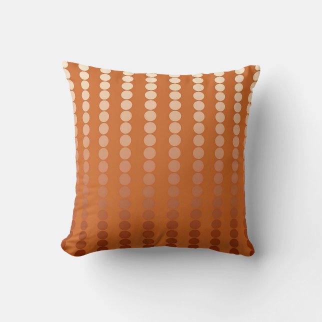 Coussin Points de satin - rouille et cuivre (Recto)