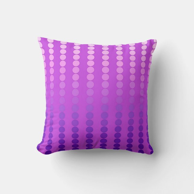 Coussin Points de satin - violette et orchidée (Recto)