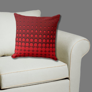 Coussin Points demi-teintes rouges et noires Hot Chili