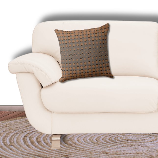 Coussin Points demi-tons noirs et Brown (Créateur téléchargé)