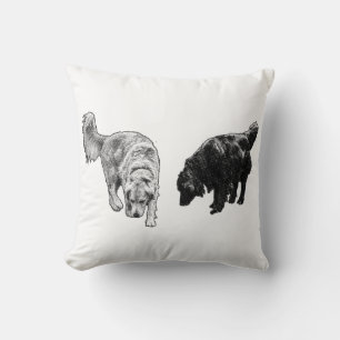 Coussin Points d'ombre citrouille — Retriever Duo