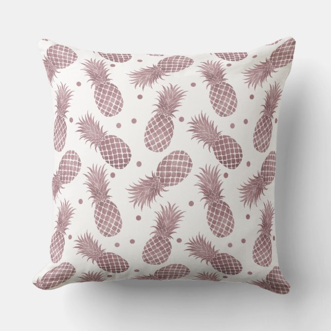Coussin Points d'or rose Ananas (Recto)