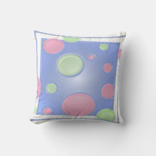 Coussin POINTS en bleu