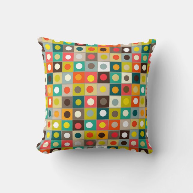 Coussin points en boîte rétro (Recto)