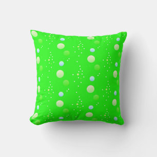 Coussin Points esthétiques verts de chaux brillants