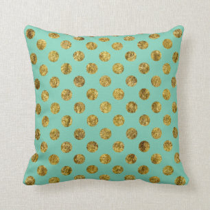 Coussin Points fascinants et en bon état d'or chic