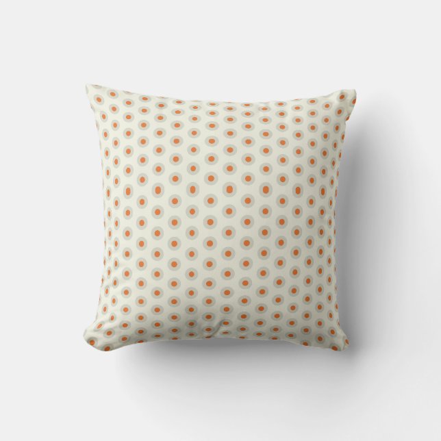 Coussin Points gris foncé avec centre jaune pp3 (Recto)
