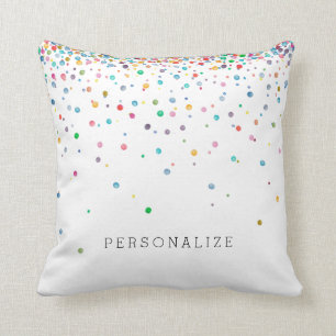 Coussin Points heureux de confettis