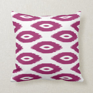 Coussin Points Ikat Tribaux Bleus et Blancs