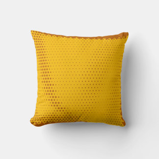 Coussin Points Jaunes Art Abstrait Vintage