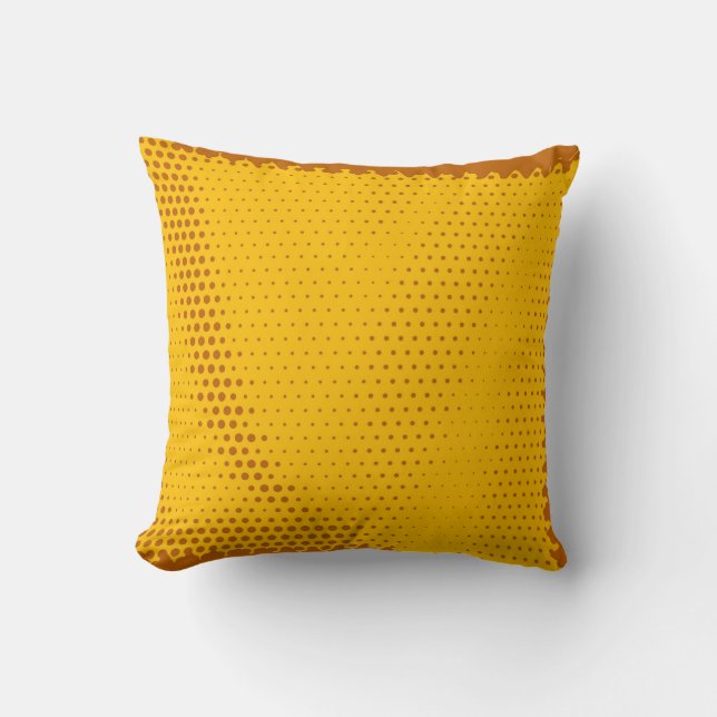 Coussin Points Jaunes Art Abstrait Vintage (Recto)