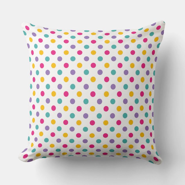 Coussin Points ludiques sur fond blanc (Recto)
