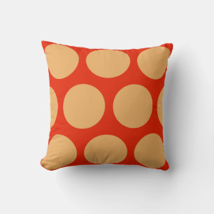 Coussin Points Motif orange jaune