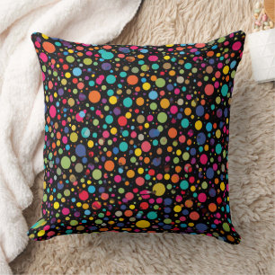Coussin Points multicolores vifs
