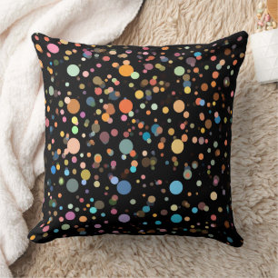 Coussin Points multicolores vifs