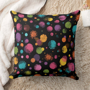 Coussin Points multicolores vifs