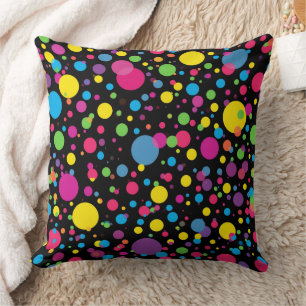 Coussin Points multicolores vifs