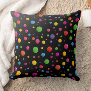 Coussin Points multicolores vifs